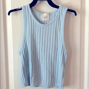 Baby Blue Sweater Crop Top